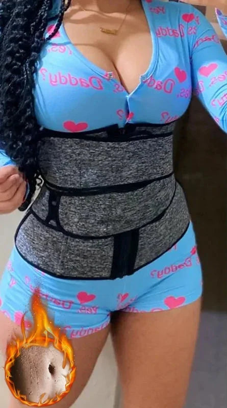 Steel-Boned Waist Trainer Belt – Adjustable Double Compression Shaper