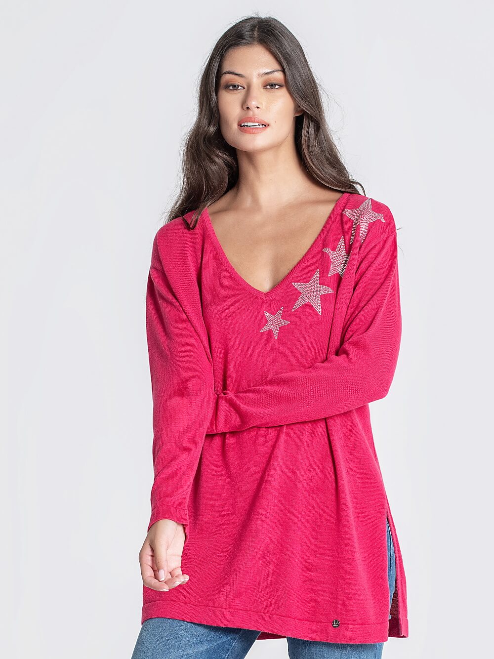 CAMISOLA REVERSÍVEL COM ESTRELAS