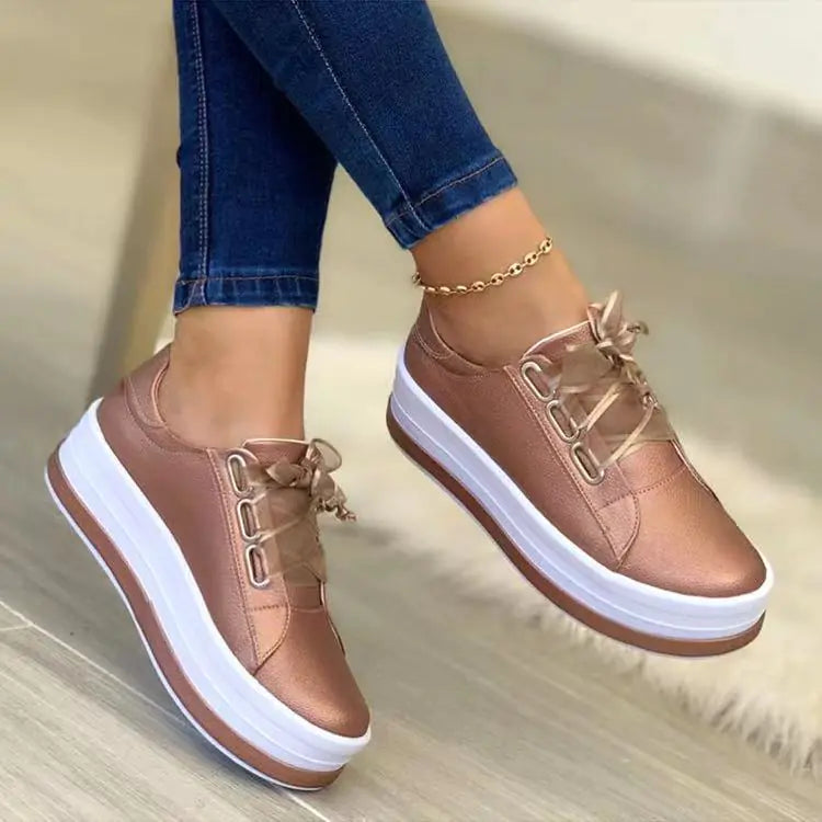 Women's Fashion Casual Sneakers with Thick Sole