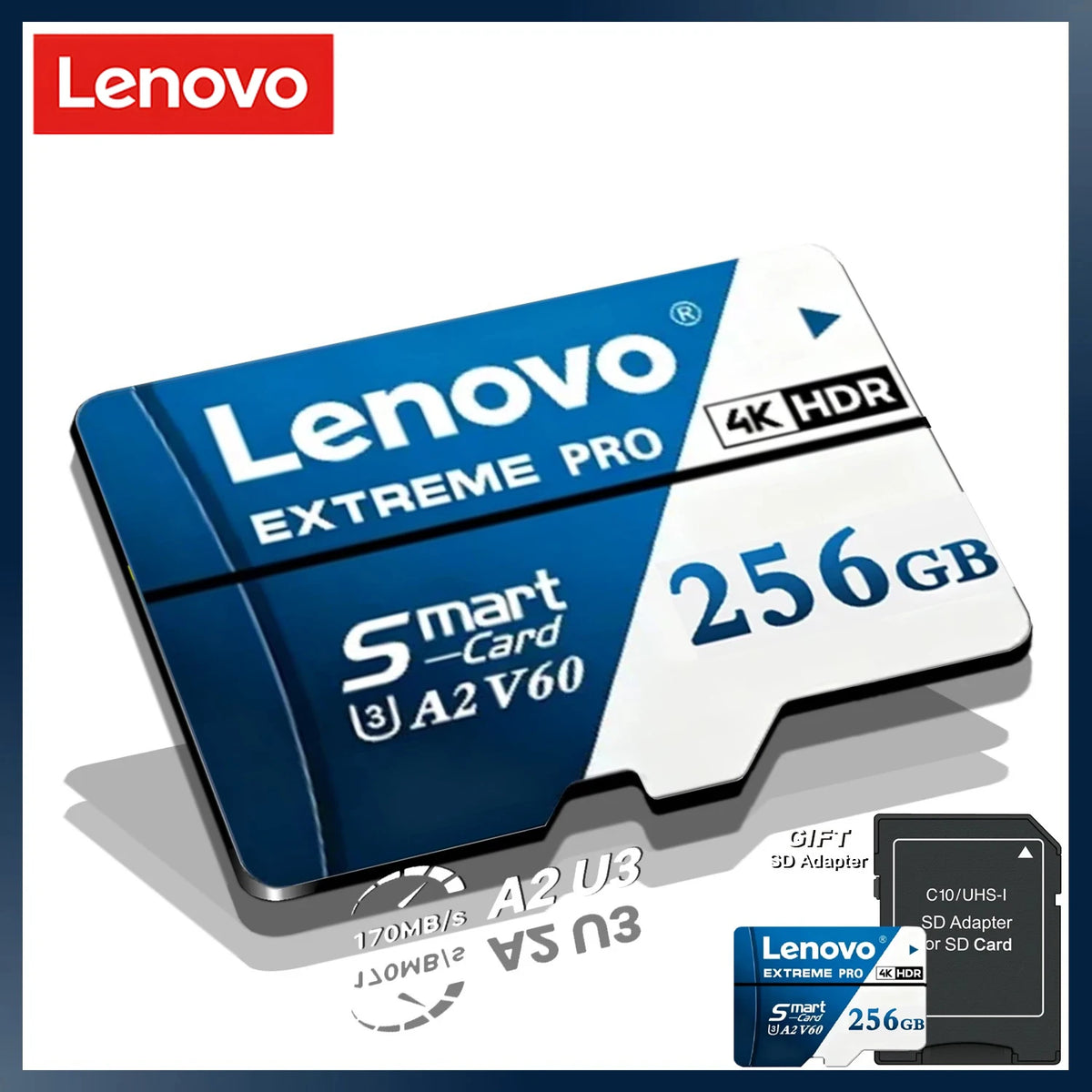 Lenovo Hot Sale Extreme Pro Micro SD Card Class10 High-Speed Memory Card V60 U3 4K TF Card Multiple Sizes for Camera Phone Drone