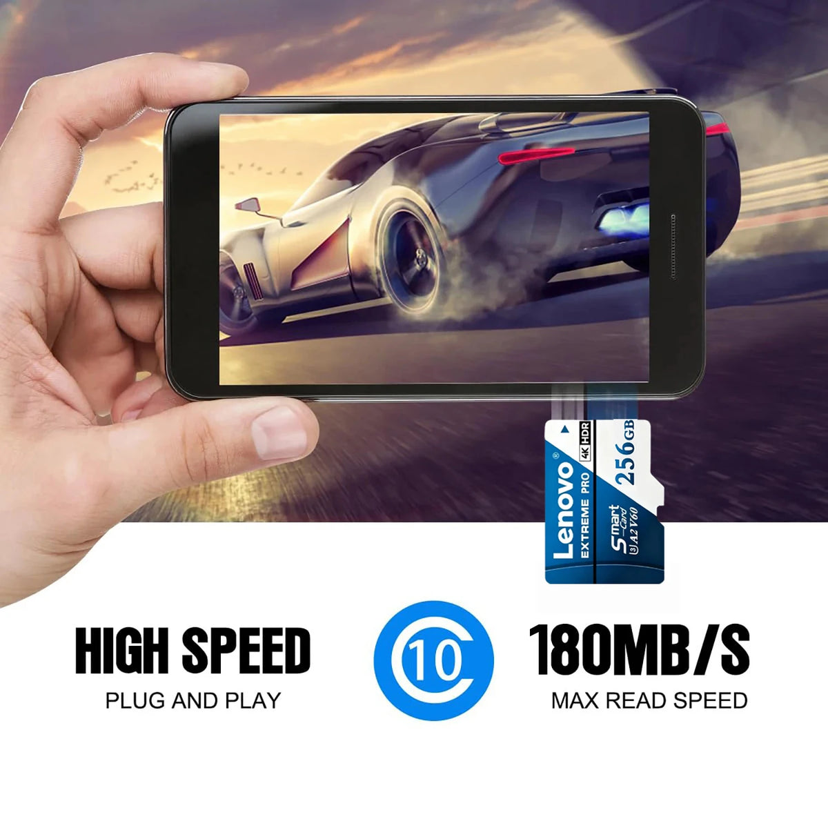 Lenovo Hot Sale Extreme Pro Micro SD Card Class10 High-Speed Memory Card V60 U3 4K TF Card Multiple Sizes for Camera Phone Drone