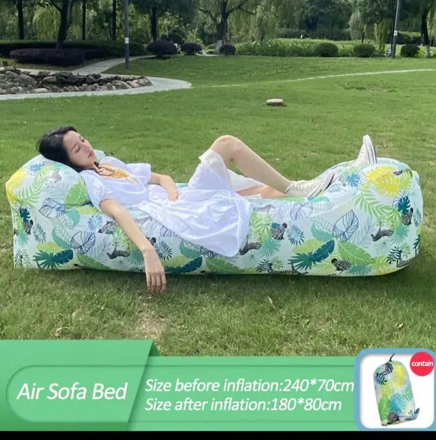 Inflatable Lounger Sofa Bed – Portable Air Couch for Beach, Camping & Garden