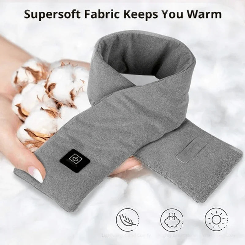 Stylish Electric Heated Winter Scarf – Unisex Heated Neck Warmer