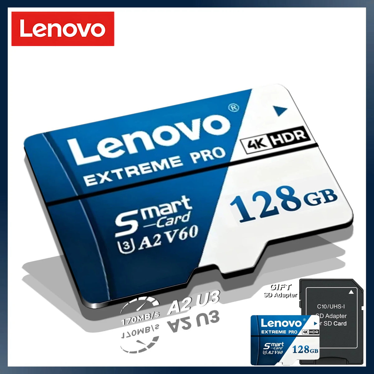 Lenovo Hot Sale Extreme Pro Micro SD Card Class10 High-Speed Memory Card V60 U3 4K TF Card Multiple Sizes for Camera Phone Drone