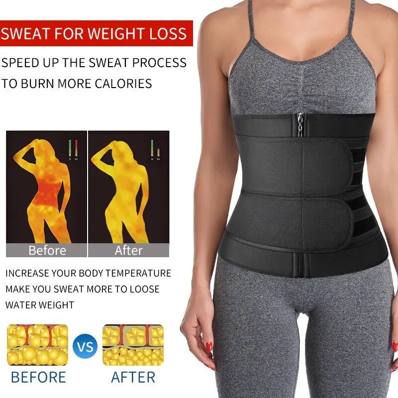 Steel-Boned Waist Trainer Belt – Adjustable Double Compression Shaper