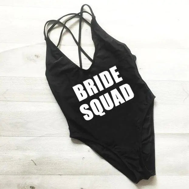 Bride Squad Swimsuit – Crossback One-Piece