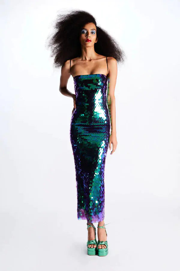 Women's Fashion Irregular Sequin Dress