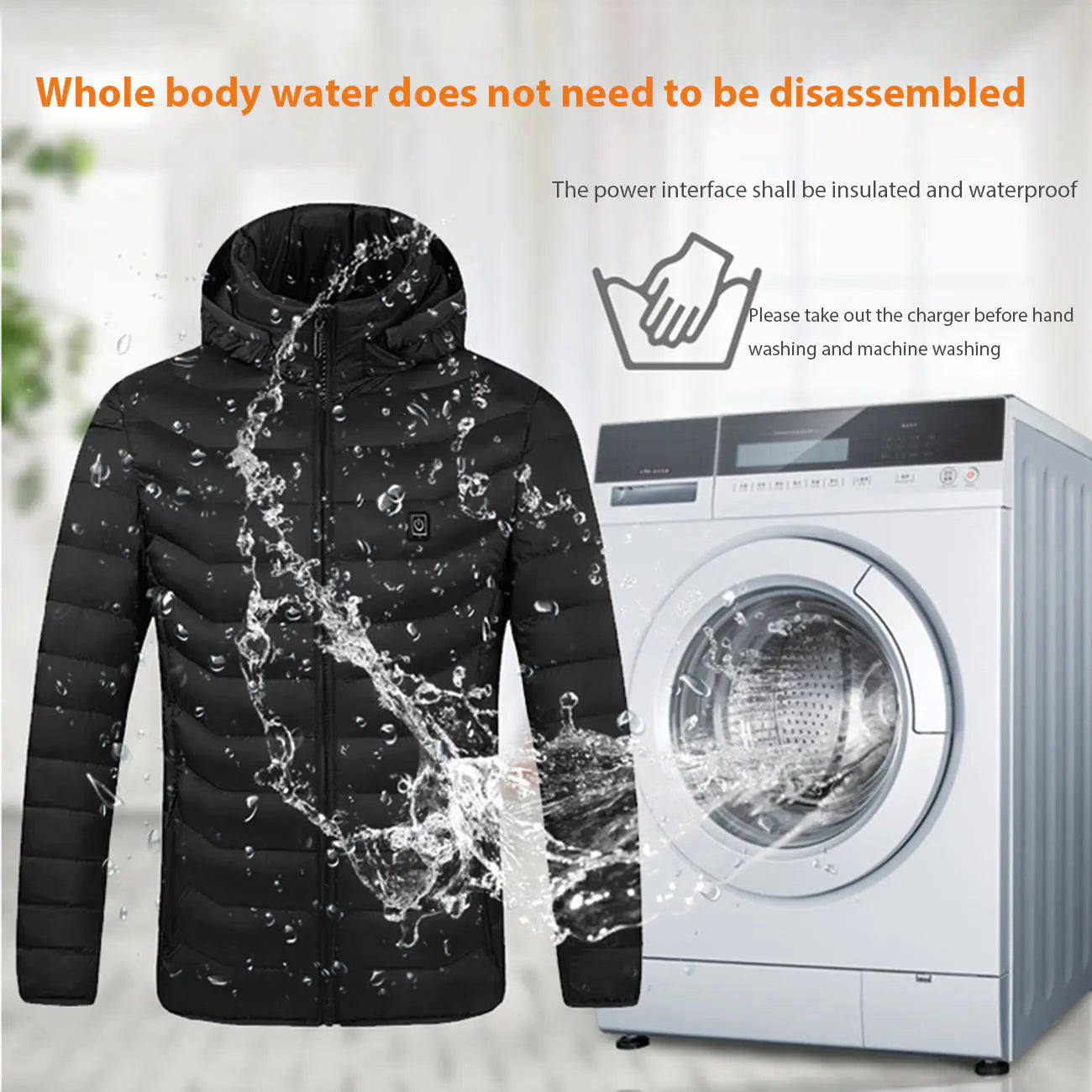 Unisex Heated Jacket – Adjustable Temperature Winter Outdoor Coat