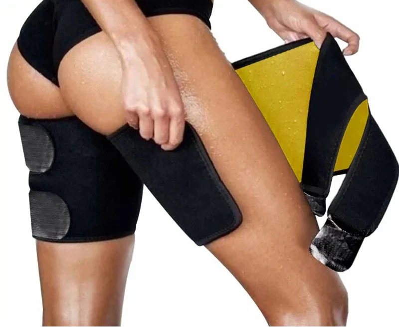 Neoprene Thigh Trimmer Wraps – Adjustable Sweat Leg Shaper for Workouts