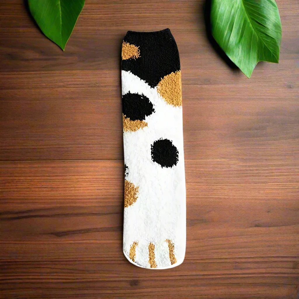 Cozy Cat Paw Cotton Socks – Unisex Cute Casual Footwear