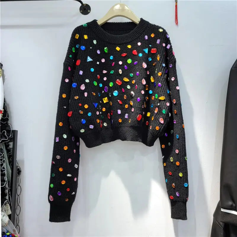French Diamond Sweater for Women - Autumn & Winter