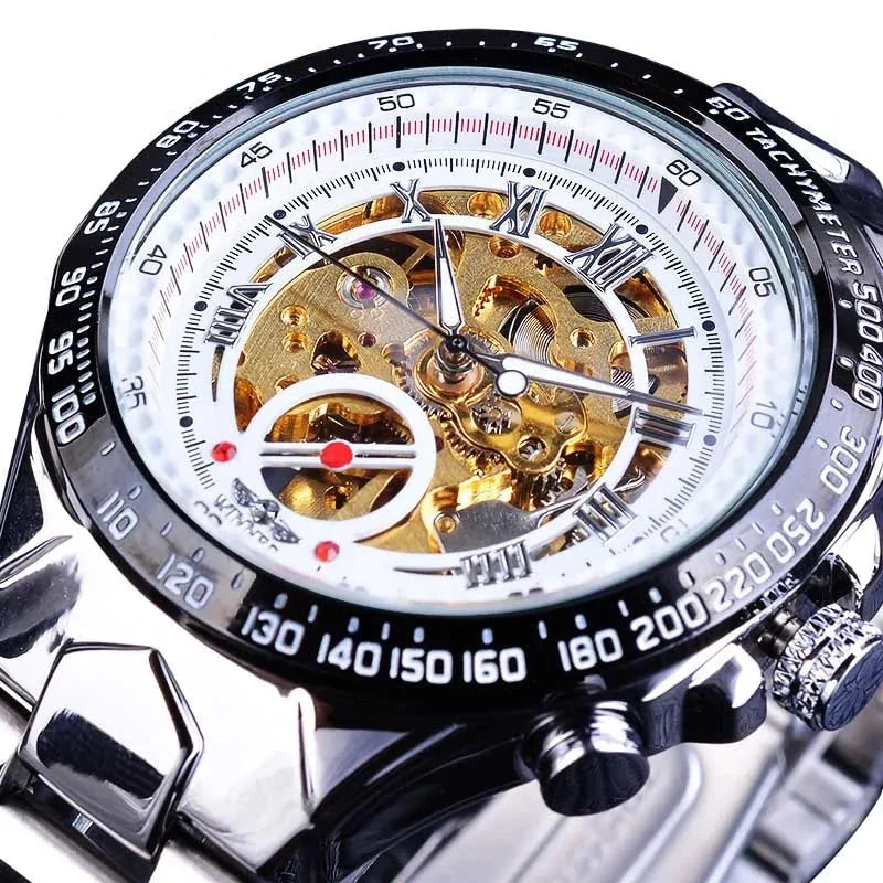 Men's Mechanical Sport Golden Watch