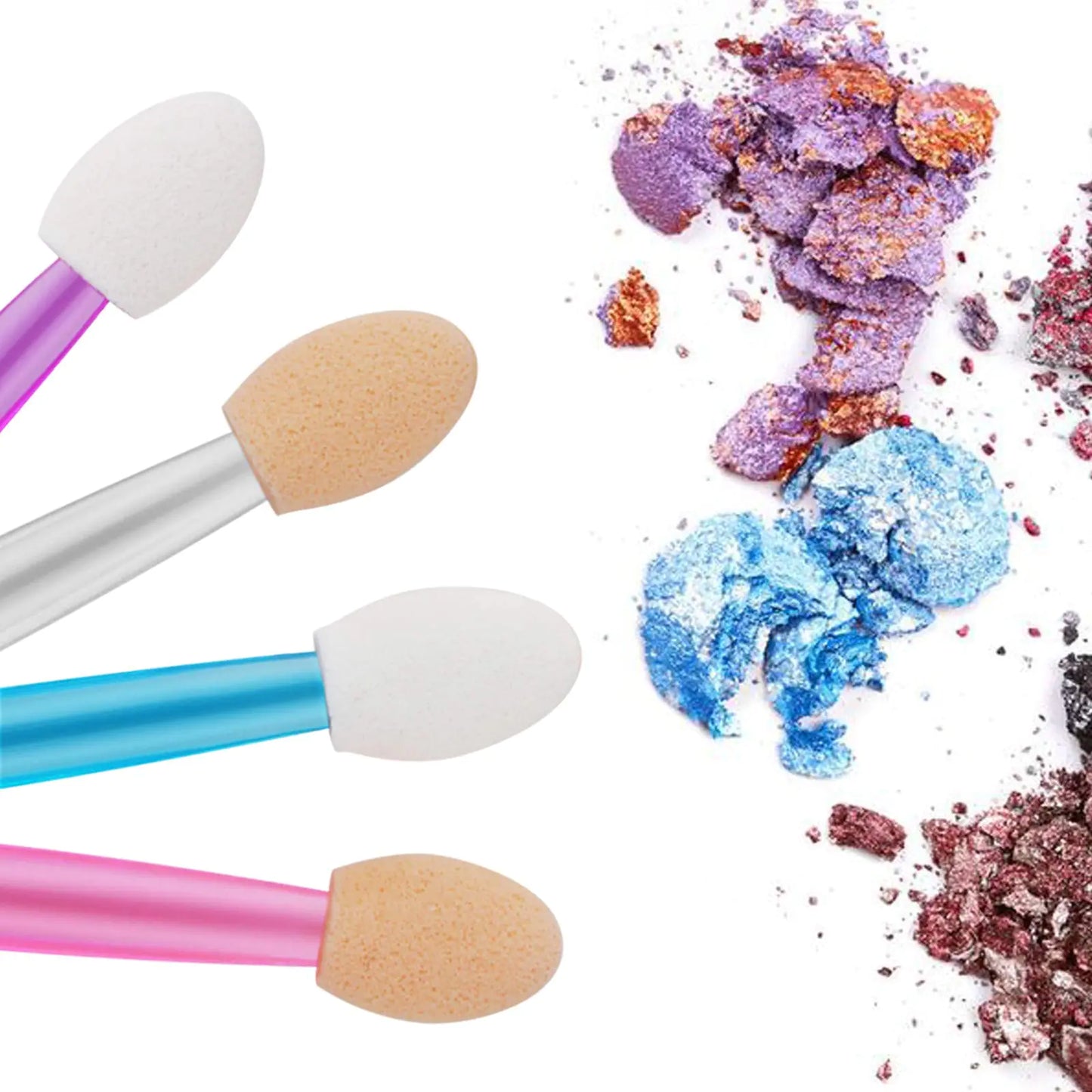 Disposable Dual Sides Eye Shadow Sponge Applicators - 120 Pcs