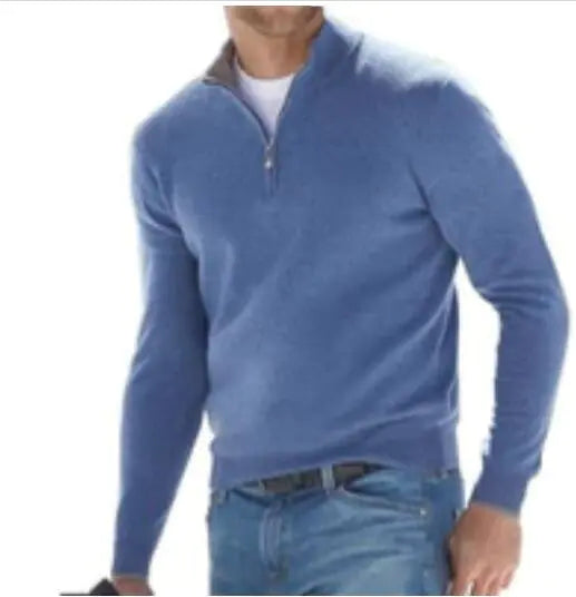 Basics Men's Cashmere Zip Sweater