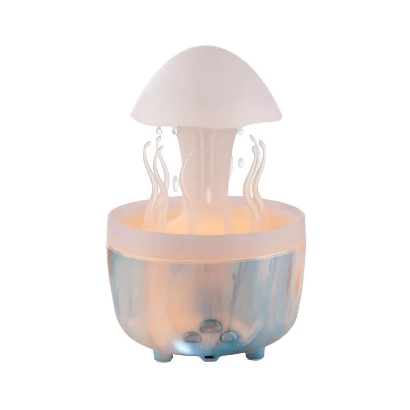Color-Changing Jellyfish Aroma Diffuser & Humidifier – Rotating Water Drop Night Lamp