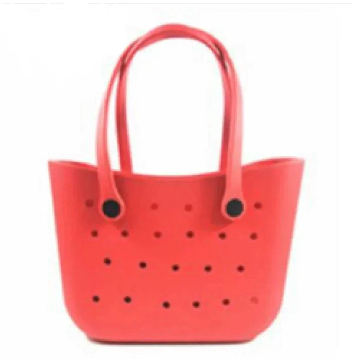 Candy Color PU Tote Handbag – Women’s Floral Lined Shopping & Beach Bag