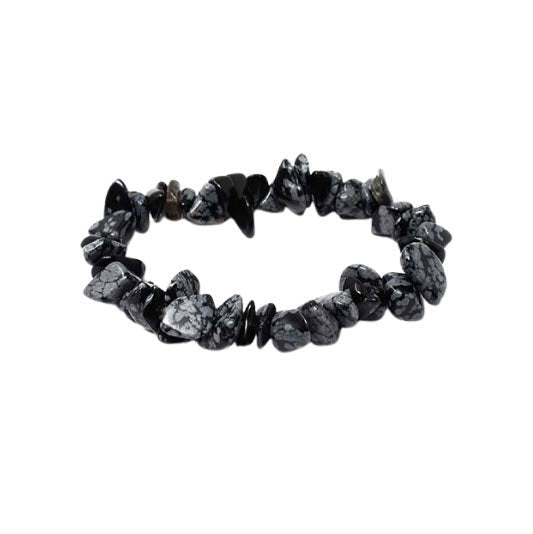 Pulseira de Obsidiana Nevada - Chip | Unidade | Diâmetro: Aprox. 5 cm