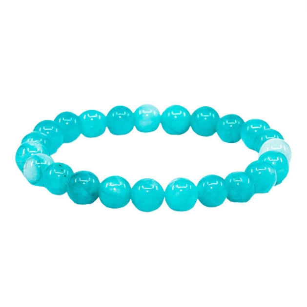 Pulseira de Amazonite PERUANA - Esferas 8 mm | Unidade | Diâmetro: Aprox. 5 cm (esta pulseira é elástica)
