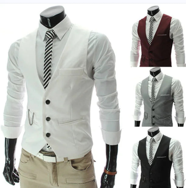 Asymmetrical Suit Vest for Men