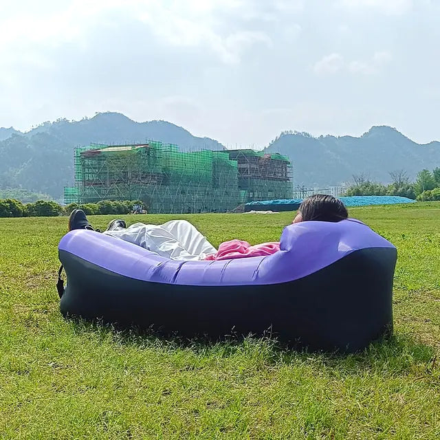 Inflatable Lounger Sofa Bed – Portable Air Couch for Beach, Camping & Garden