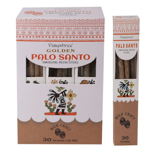 30g Golden Palo Santo Smudging Resin Sticks (6s)