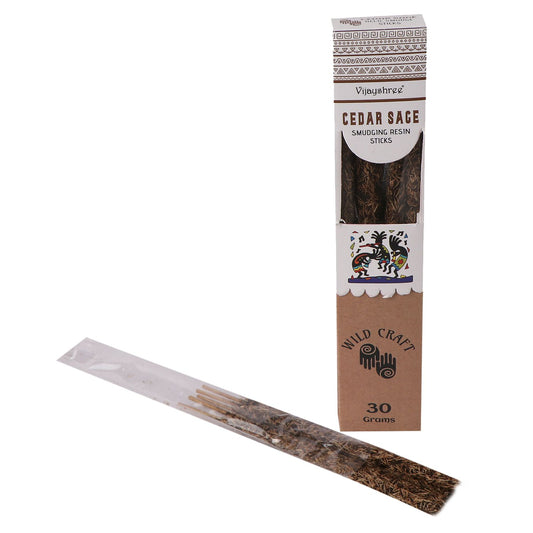 30g Golden Cedar Sage Smudging Resin Sticks (6s)