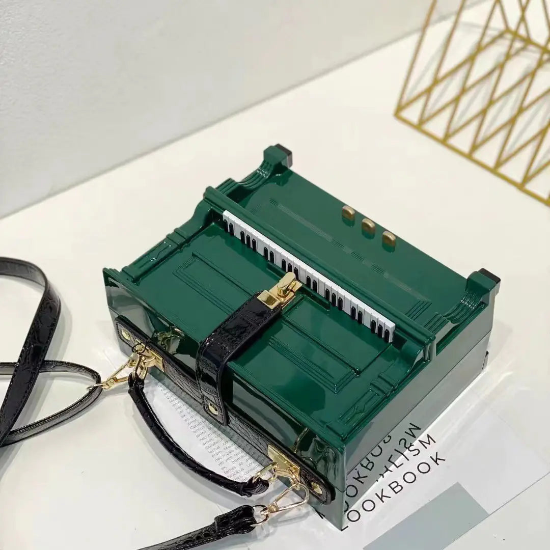 Women’s Piano Handbag – Acrylic Box Evening & Crossbody Bag for Music Lovers