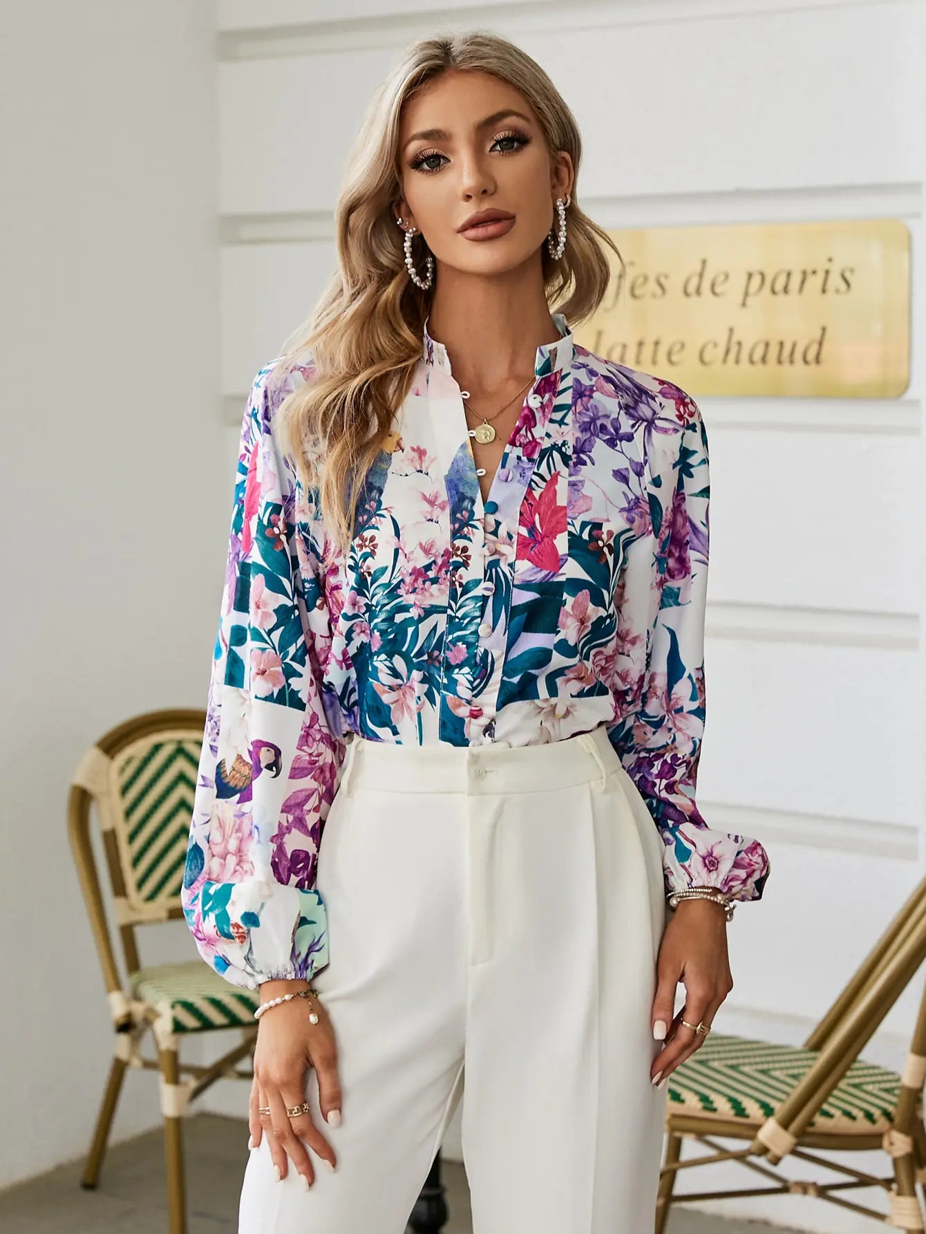 Elegant Floral Blouse