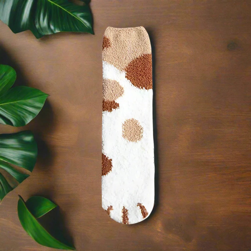 Cozy Cat Paw Cotton Socks – Unisex Cute Casual Footwear