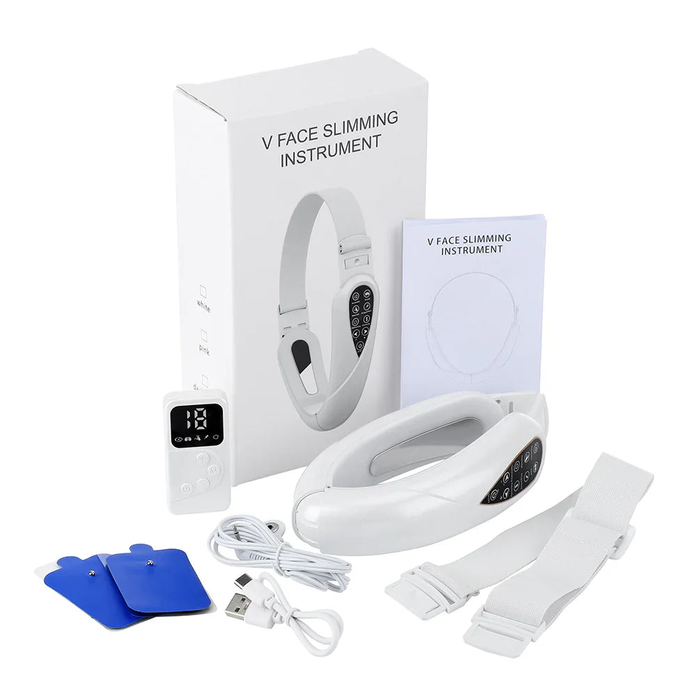 Compact EMS V-Face Lifting Massager – Rechargeable Jawline & Face Toner