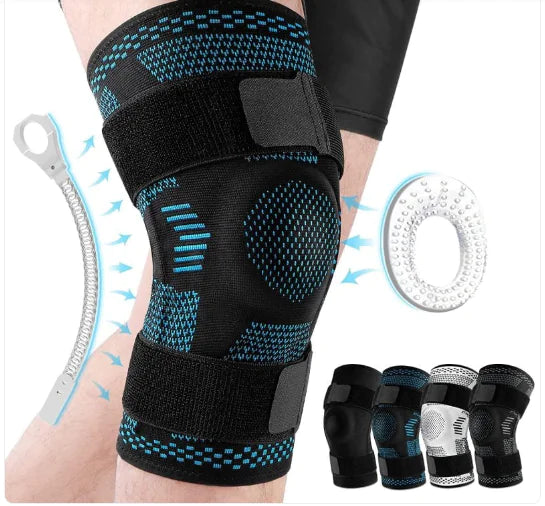 Adjustable Compression Sports Knee Brace – Breathable Support Sleeve with Straps