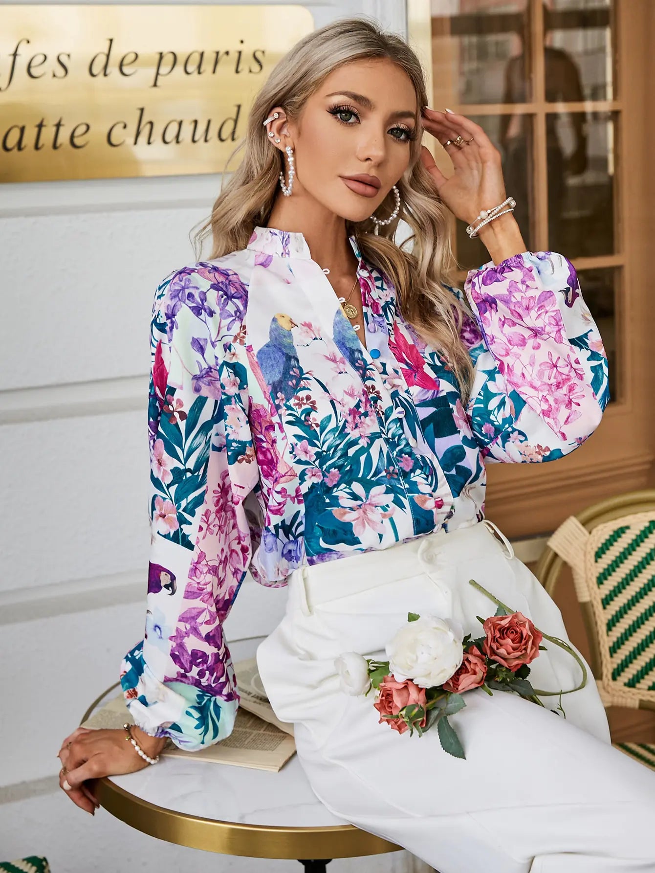 Elegant Floral Blouse
