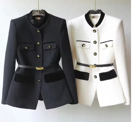 Women’s Structured Belted Blazer – Tailored Jacket
