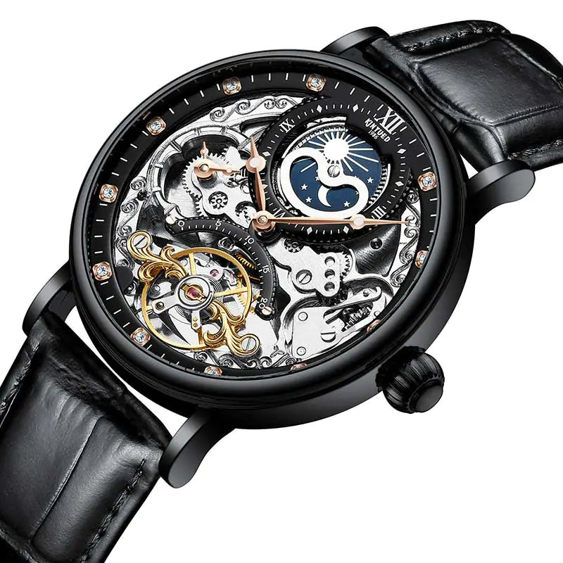 Swiss Mechanical Watch, Waterproof Dual Time, Men's Watch