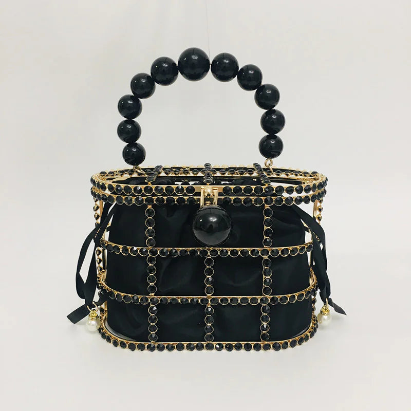 Elegant Pearl & Gold Evening Clutches – Wedding & Party Handbags