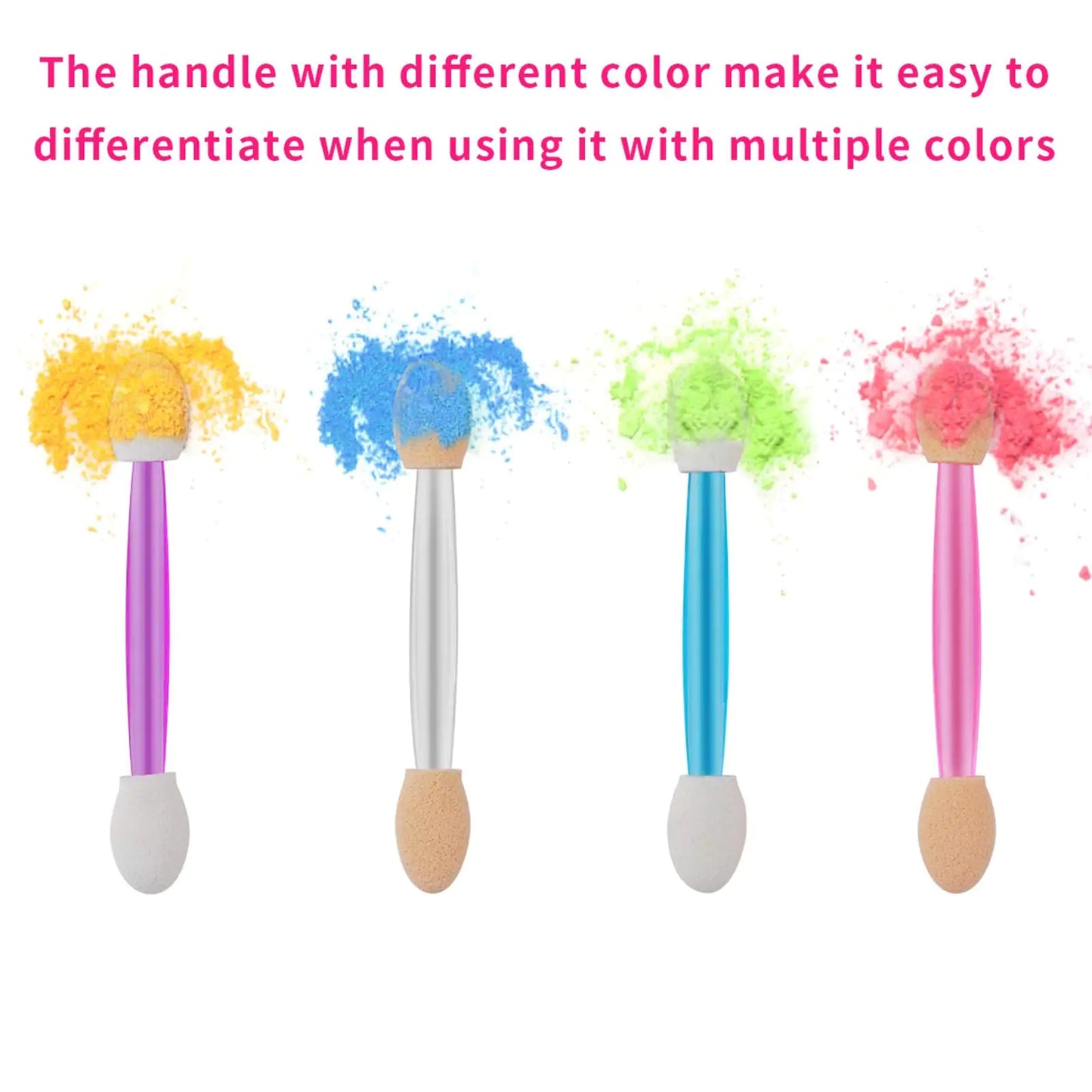 Disposable Dual Sides Eye Shadow Sponge Applicators - 120 Pcs