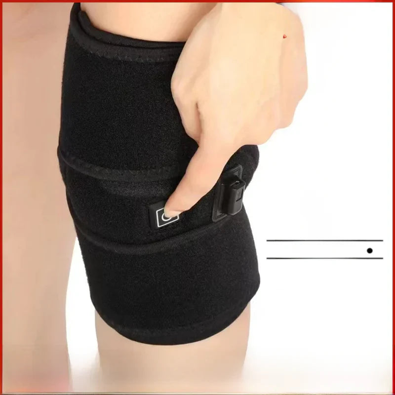 Smart USB Heated Knee Pads – Adjustable Warming Brace for Pain Relief & Cold Weather Comfort