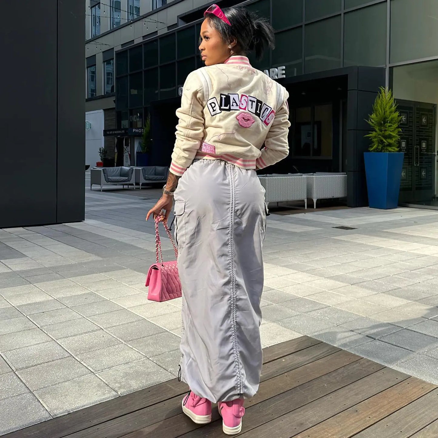 Women's Embroidered Baseball Jacket