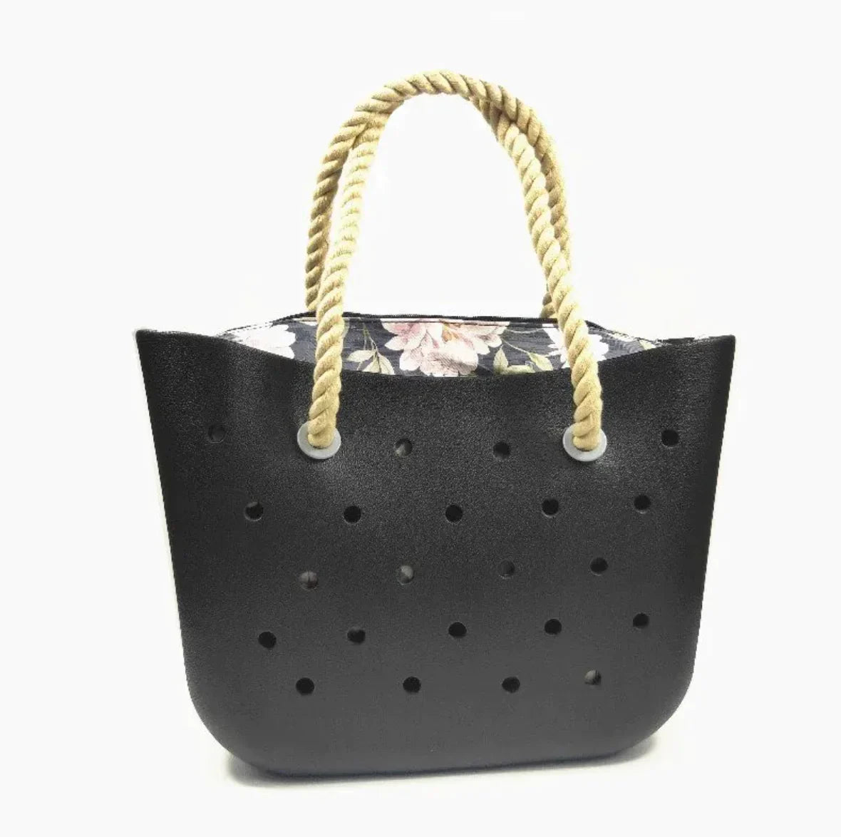 Candy Color PU Tote Handbag – Women’s Floral Lined Shopping & Beach Bag