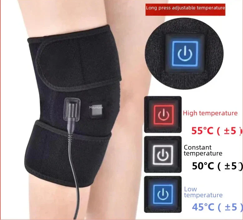 Smart USB Heated Knee Pads – Adjustable Warming Brace for Pain Relief & Cold Weather Comfort