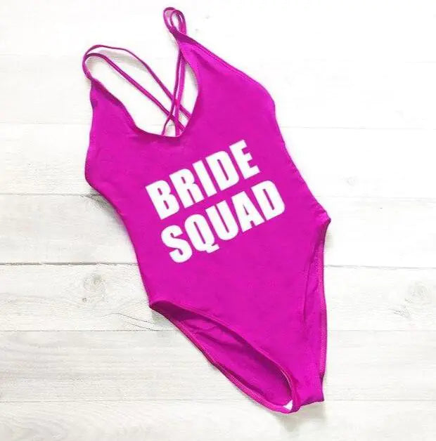 Bride Squad Swimsuit – Crossback One-Piece