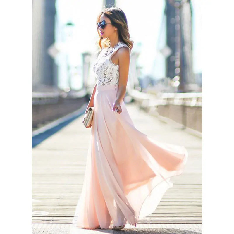 Elegant Sleeveless Lace Party Dress – Flattering Fit & Romantic Detailing