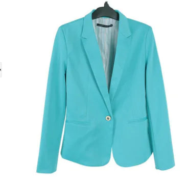 Candy Color Blazer – Women’s Lapel Suit Jacket