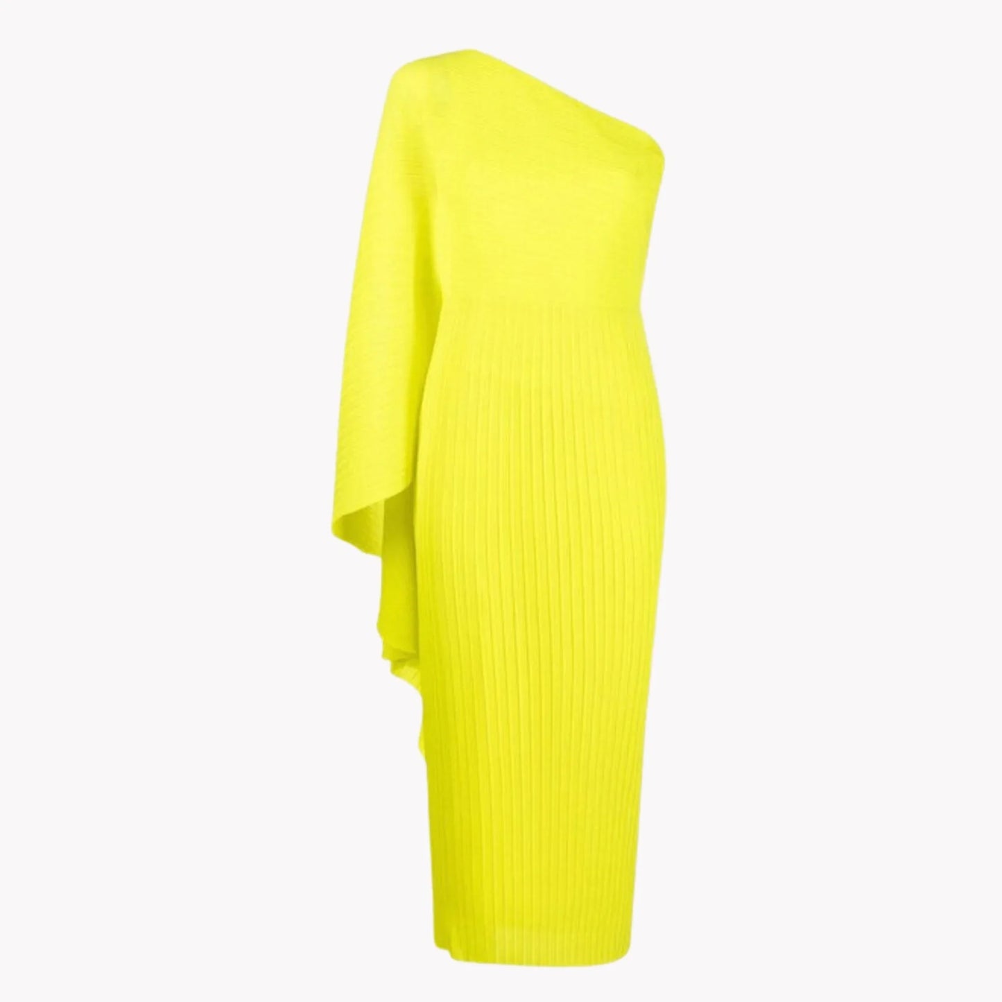 Asymmetrical Pleated Bodycon Dress – One-Shoulder Midi Dress