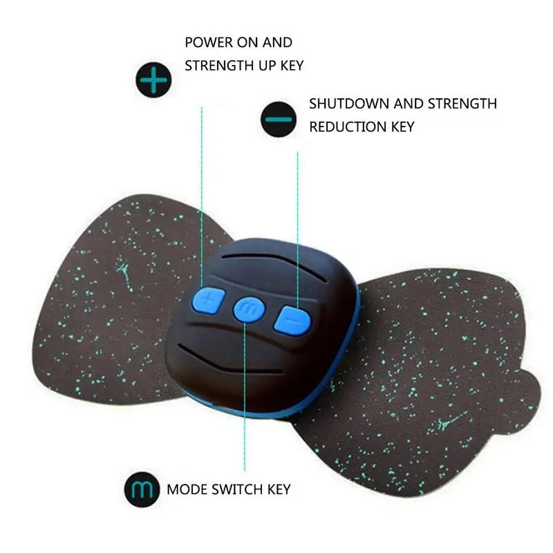 Mini EMS Muscle Massager Pad – Portable Wireless TENS Massage Sticker for Neck, Back & Shoulder Relief