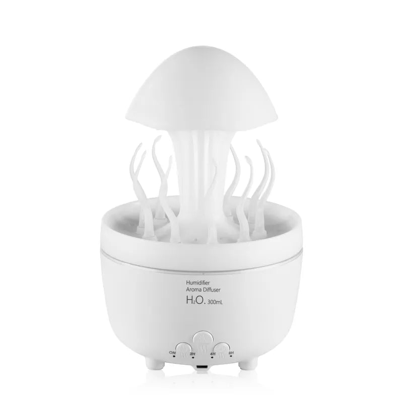 Color-Changing Jellyfish Aroma Diffuser & Humidifier – Rotating Water Drop Night Lamp