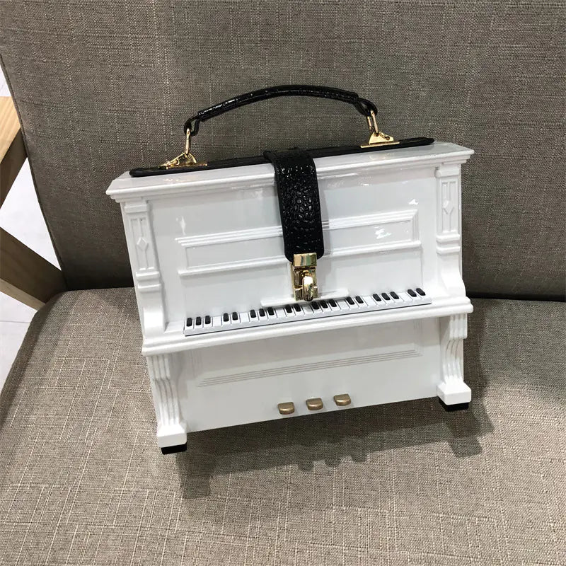 Women’s Piano Handbag – Acrylic Box Evening & Crossbody Bag for Music Lovers