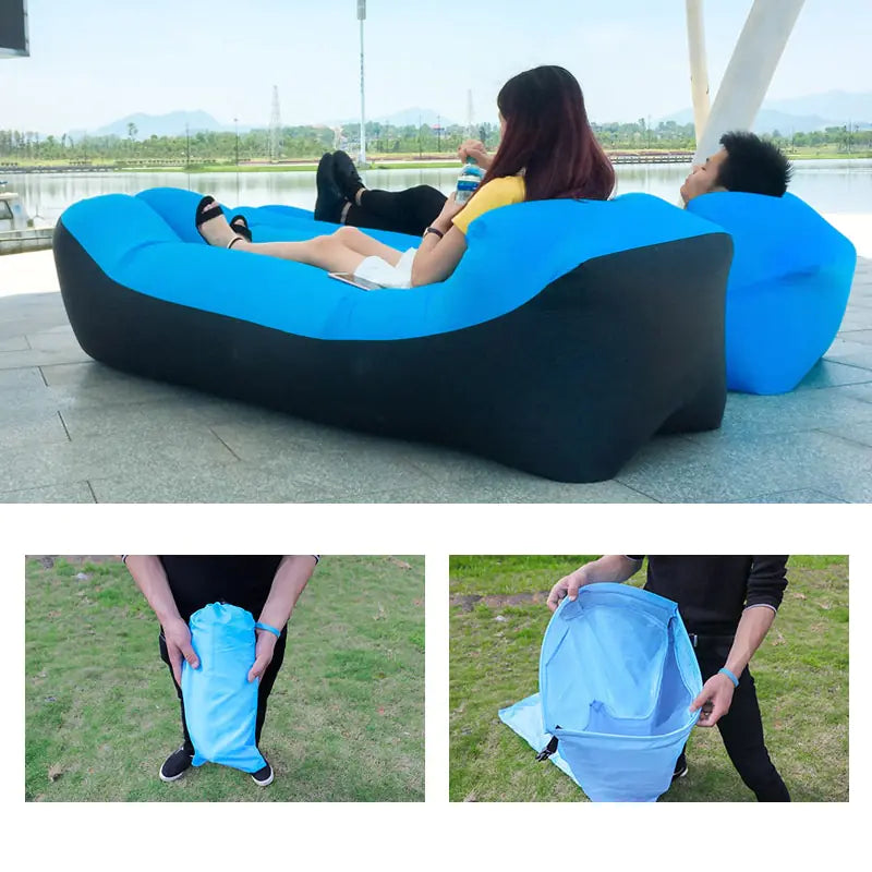 Inflatable Lounger Sofa Bed – Portable Air Couch for Beach, Camping & Garden