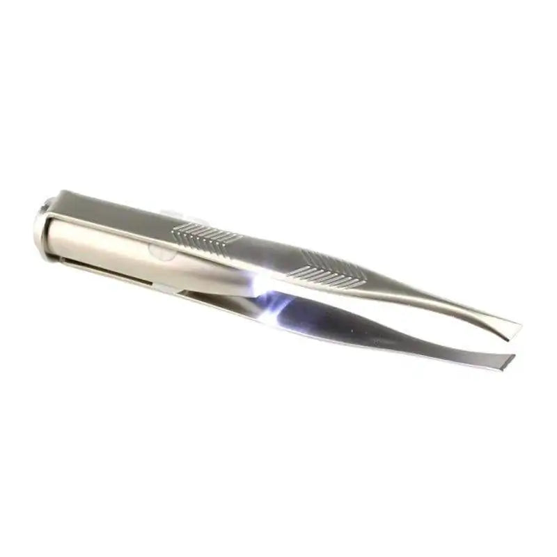 LED Precision Eyebrow Tweezers – Stainless Steel Lighted Hair Remover