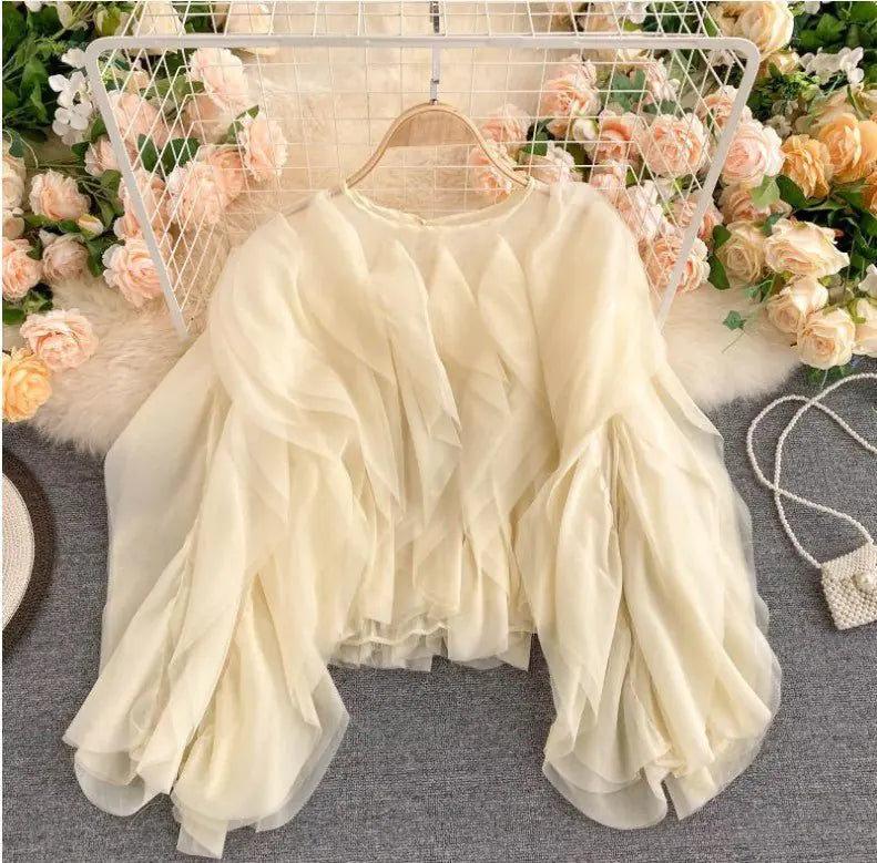 Dramatic Multi-Layer Ruffle Blouse